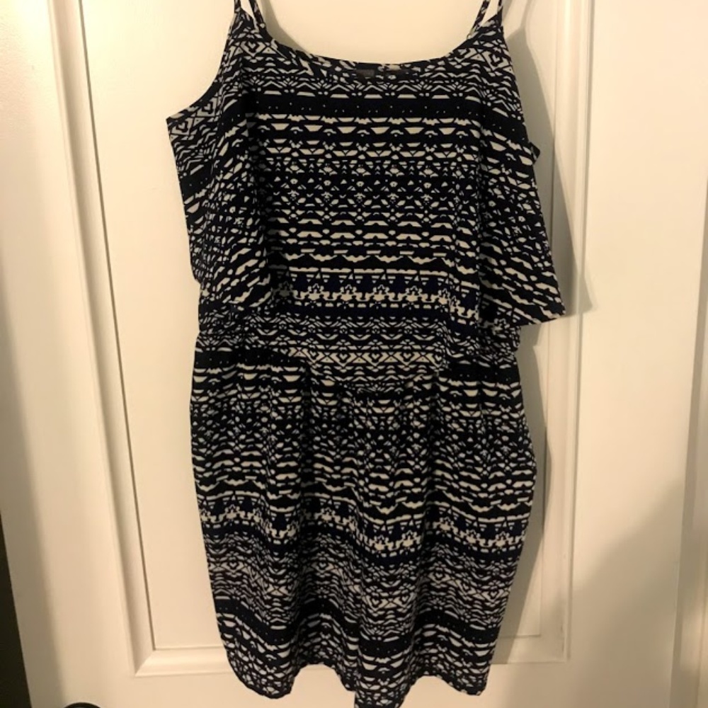 Blue and White Romper